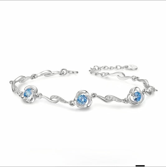 925 Sterling Silver Clover Bracelet