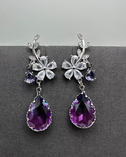 925 Flower Shape Silver Earring