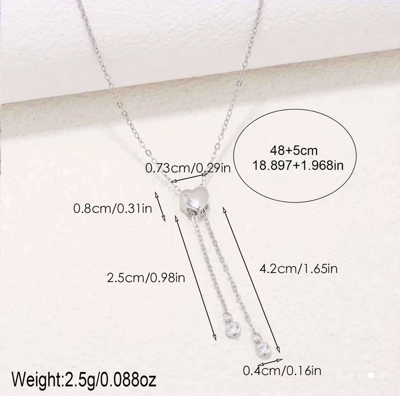 925 Sterling Silver - Love Tassel Pendant